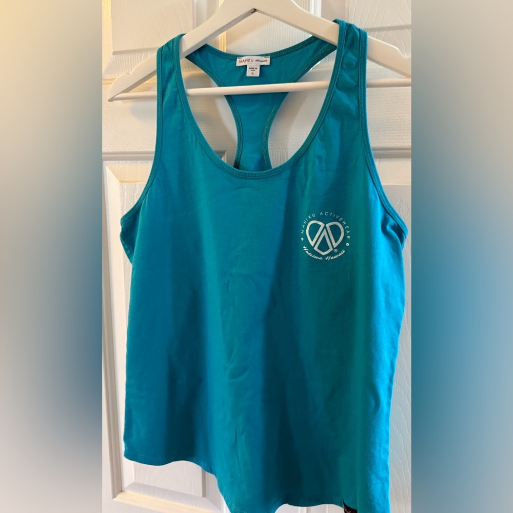 Mahiku Hawaii Racer Back Tank Top-Size XL